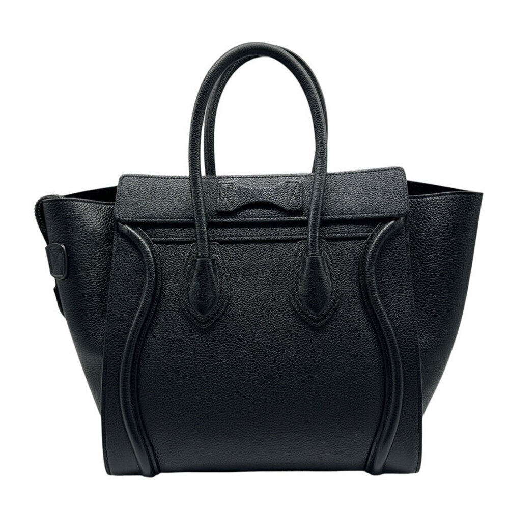 Celine Handbag Luggage Black Leather Shopper Black